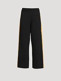 Side-Snap Organic Cotton-Blend Track Pants