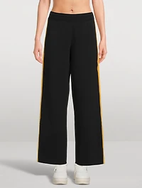 Side-Snap Organic Cotton-Blend Track Pants