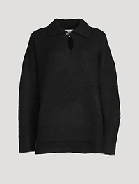 Felted Alpaca And Wool-Blend Polo Sweater