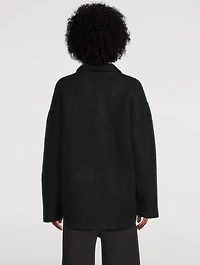 Felted Alpaca And Wool-Blend Polo Sweater