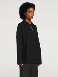 Felted Alpaca And Wool-Blend Polo Sweater