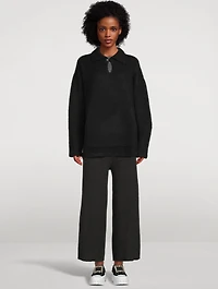 Felted Alpaca And Wool-Blend Polo Sweater