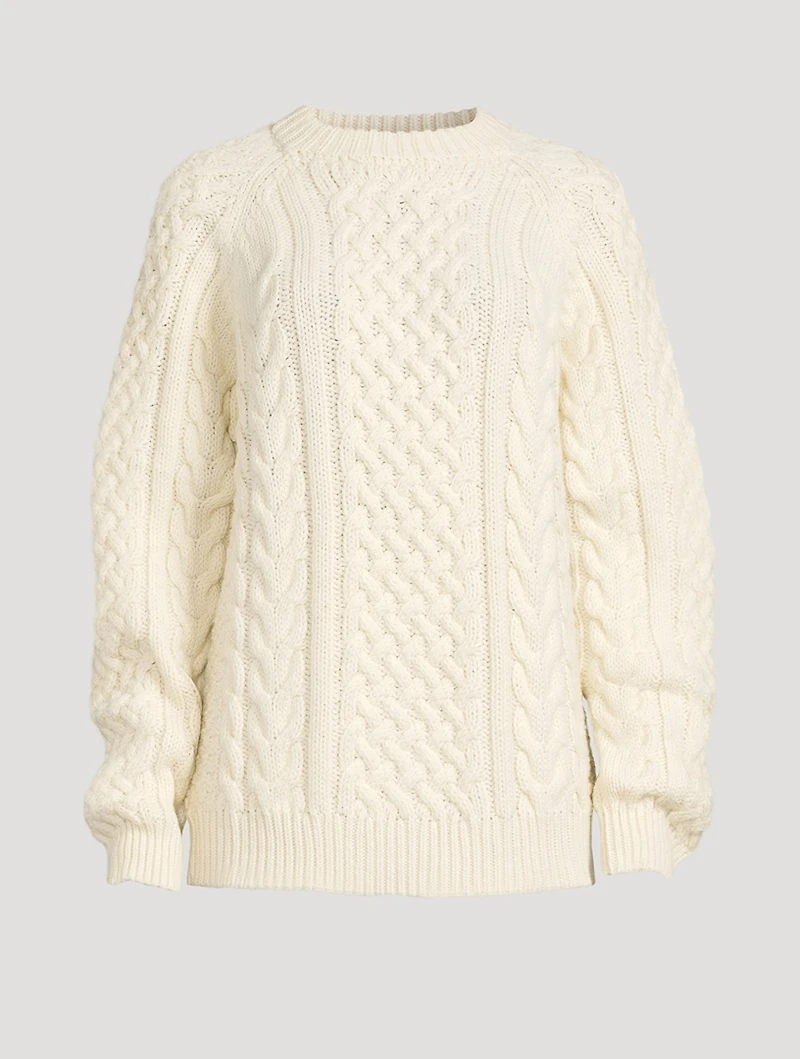 Porteau Wool Cable Knit Sweater