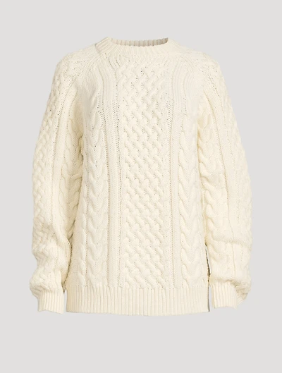 Porteau Wool Cable Knit Sweater