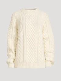 Porteau Wool Cable Knit Sweater