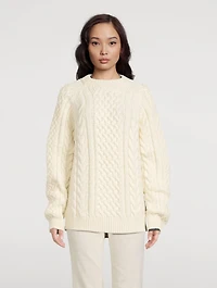 Porteau Wool Cable Knit Sweater