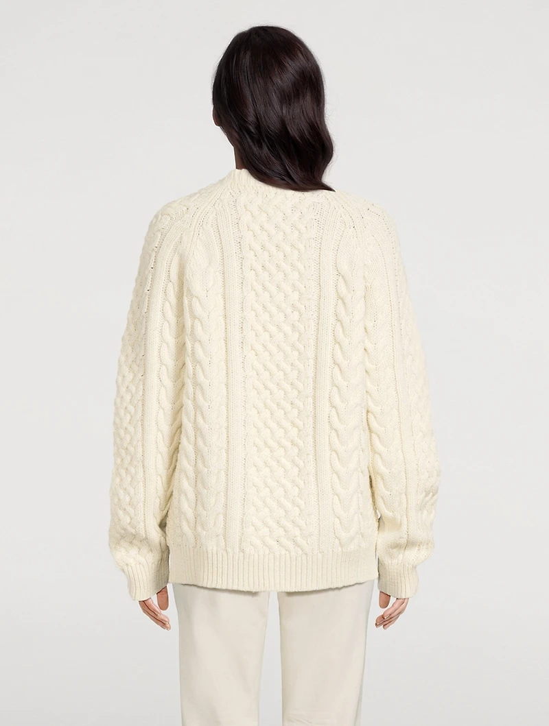 Porteau Wool Cable Knit Sweater