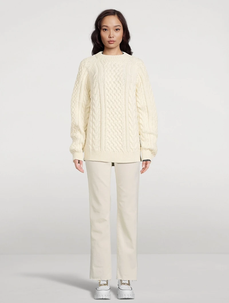 Porteau Wool Cable Knit Sweater