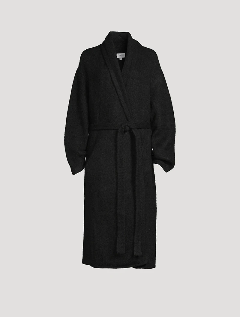 Felted Alpaca And Wool Wrap Coat