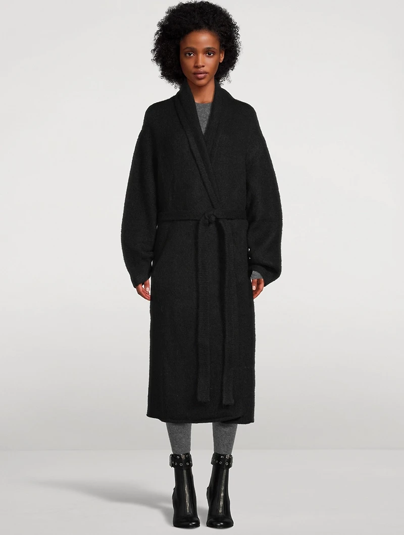 Felted Alpaca And Wool Wrap Coat