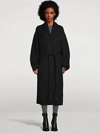 Felted Alpaca And Wool Wrap Coat
