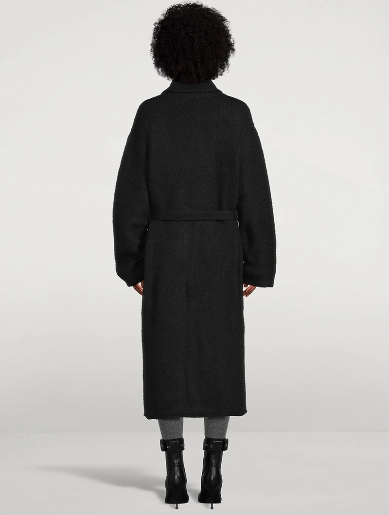 Felted Alpaca And Wool Wrap Coat