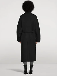 Felted Alpaca And Wool Wrap Coat
