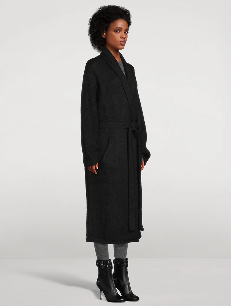 Felted Alpaca And Wool Wrap Coat