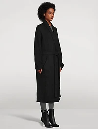 Felted Alpaca And Wool Wrap Coat
