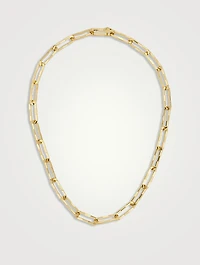 S Link To Love 18K Gold Necklace