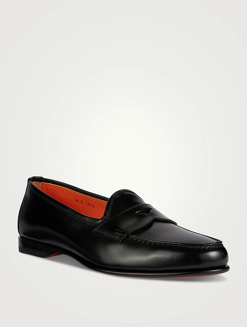 Andrea Leather Penny Loafers