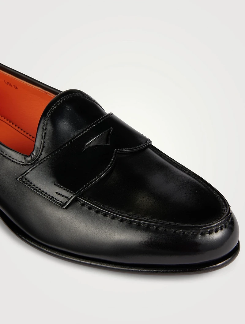 Andrea Leather Penny Loafers