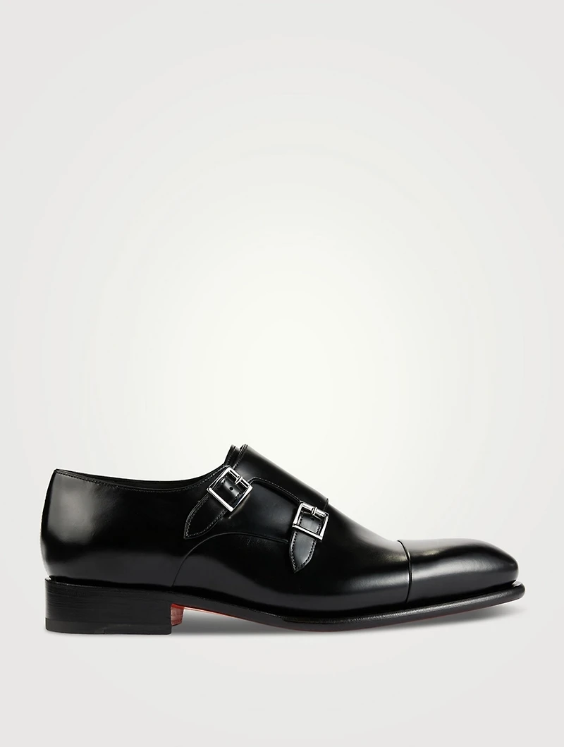 Carter Leather Monk Strap Shoes
