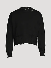 Distressed Cotton Sweater