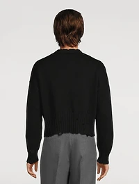 Distressed Cotton Sweater