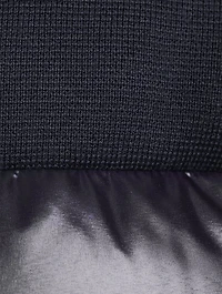Wool-Blend Down Padded Cardigan