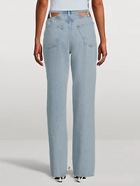 Ms. Stone Cut-Out Straight Jeans