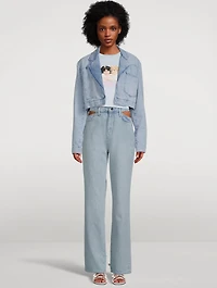Ms. Stone Cut-Out Straight Jeans