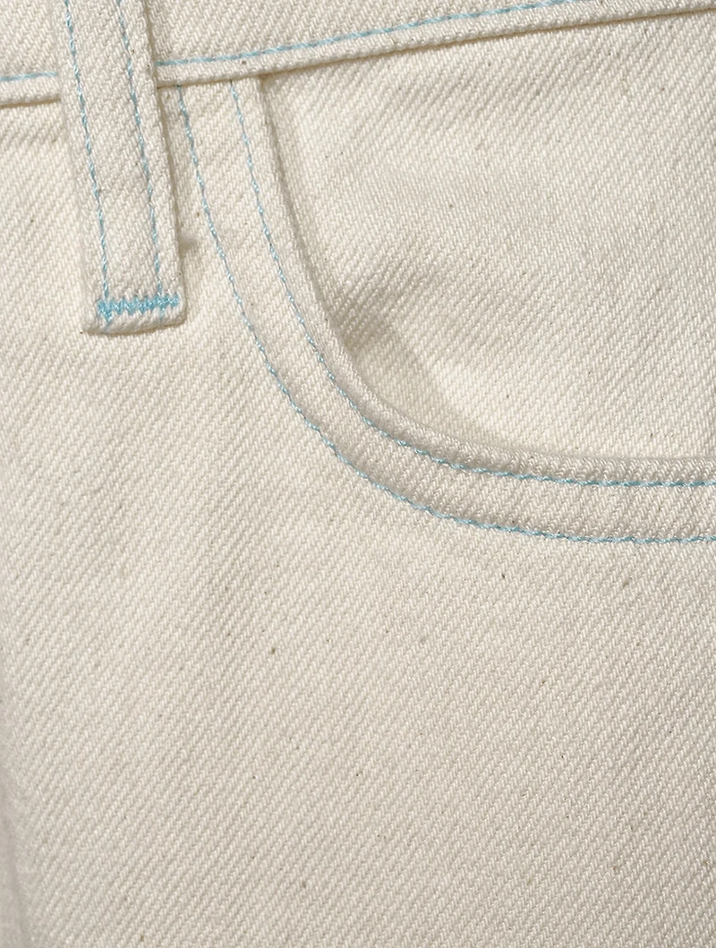 Ms. Hart Petal-Hem Straight Jeans