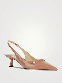 Amita Patent Leather Slingback Pumps