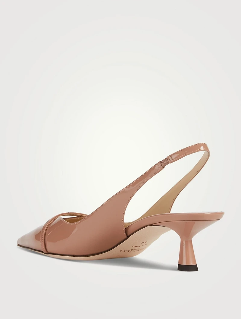 Amita Patent Leather Slingback Pumps