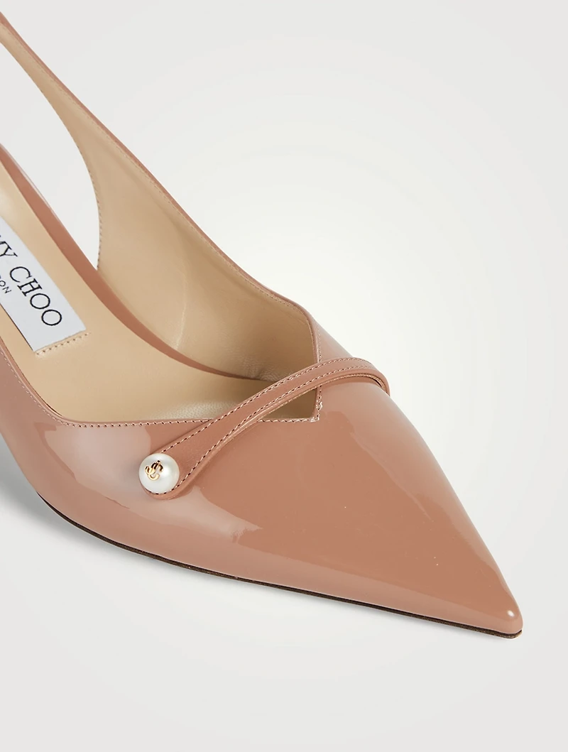 Amita Patent Leather Slingback Pumps