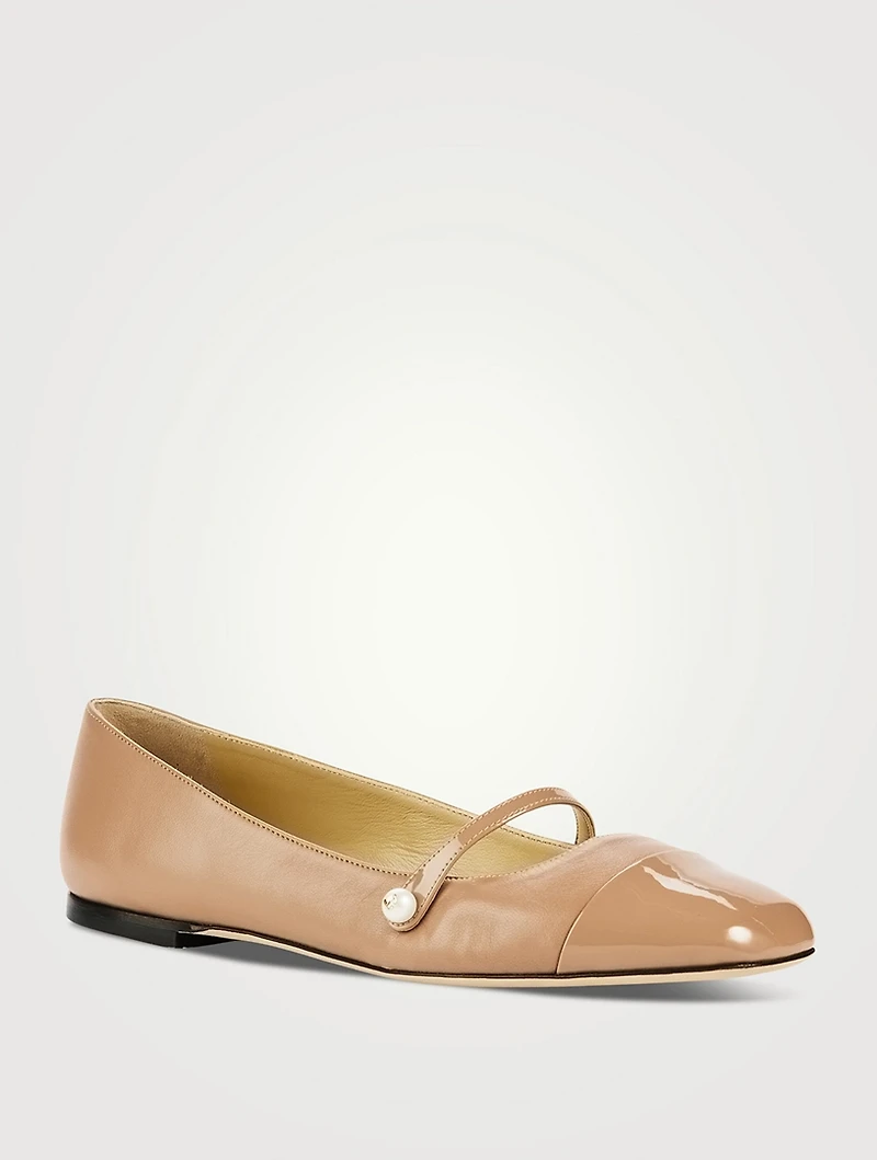 Elisa Leather Mary Jane Ballet Flats