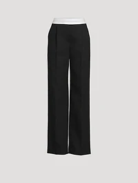 Logo-Elastic Straight-Leg Trousers