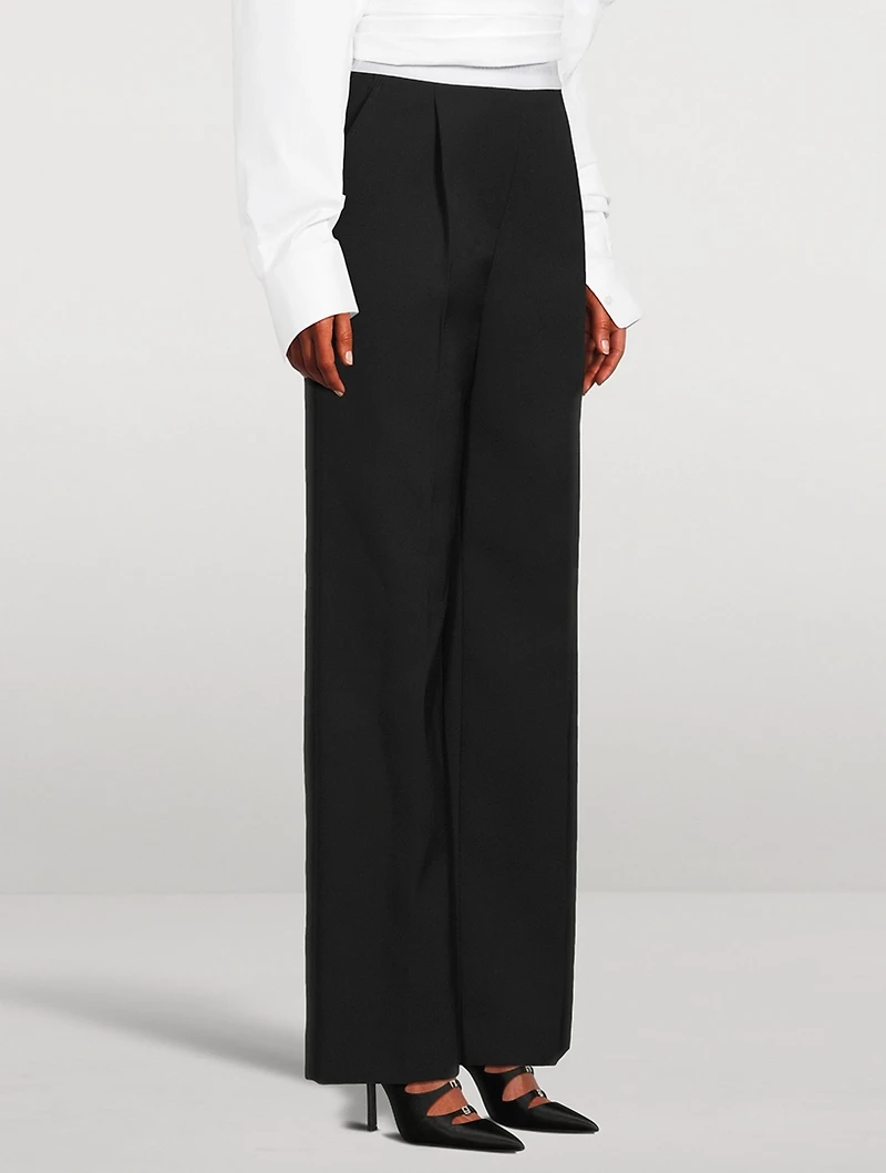 Logo-Elastic Straight-Leg Trousers