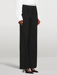 Logo-Elastic Straight-Leg Trousers