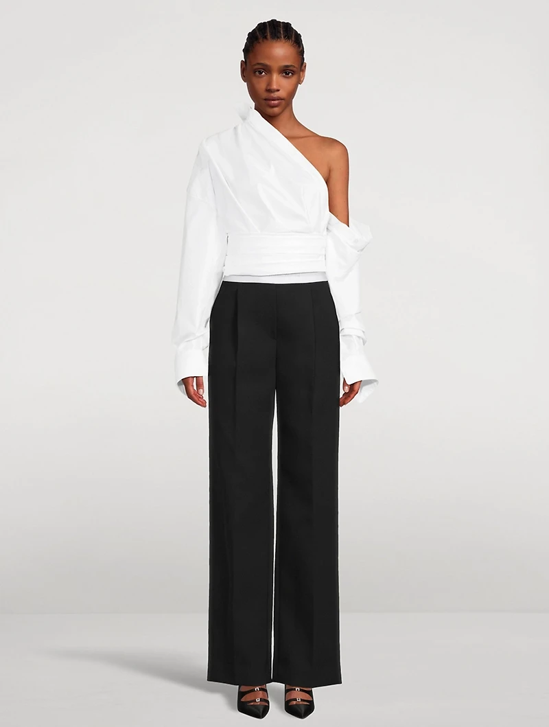 Logo-Elastic Straight-Leg Trousers