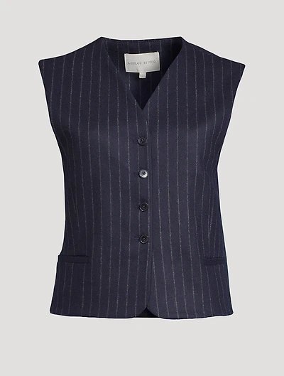 Smith Vest Pinstripe Print