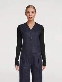 Smith Vest Pinstripe Print