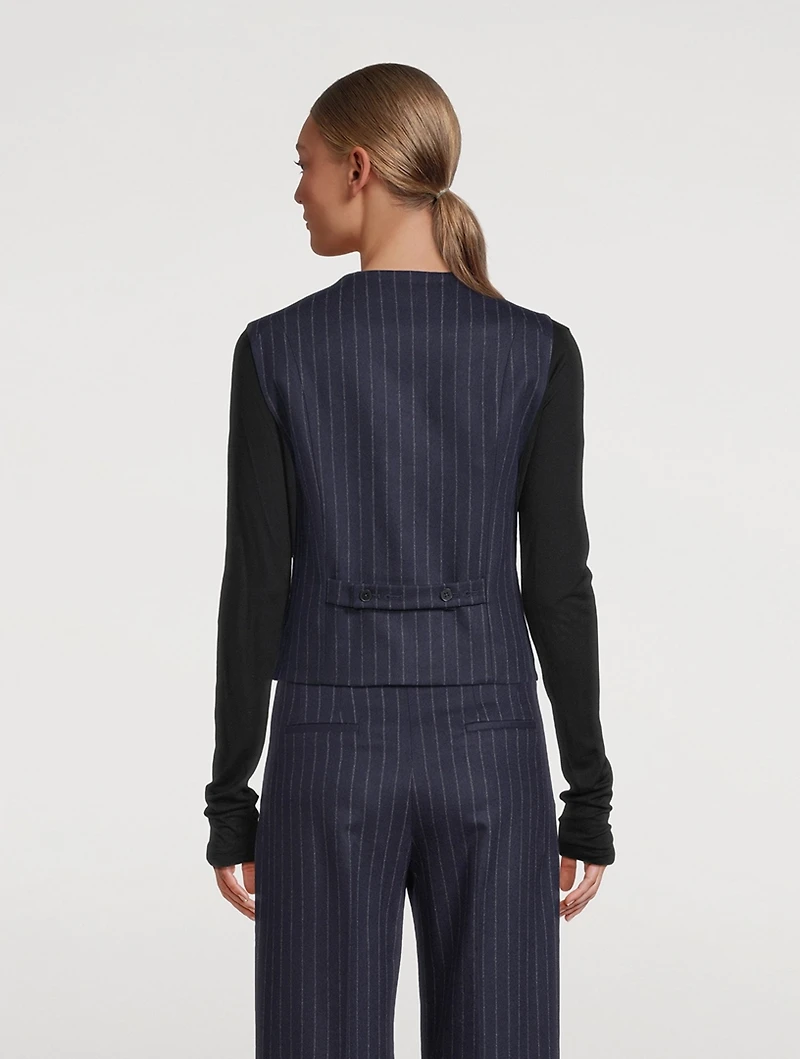 Smith Vest Pinstripe Print
