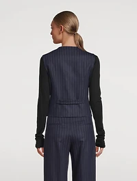 Smith Vest Pinstripe Print