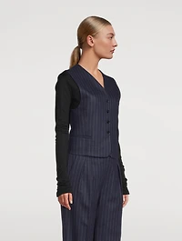 Smith Vest Pinstripe Print