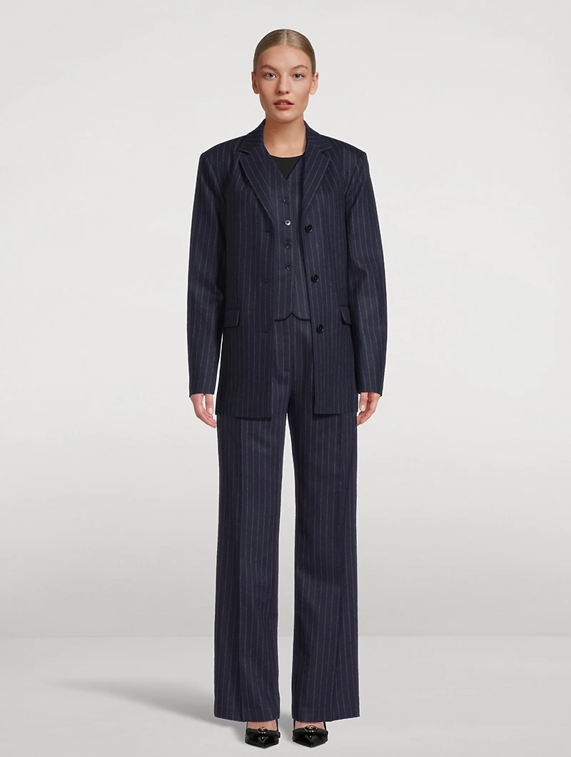 Smith Vest Pinstripe Print