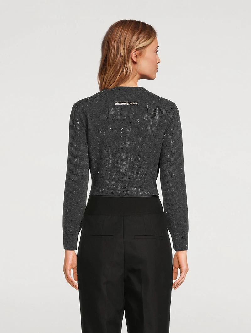 Embellished Shrunken Cardigan