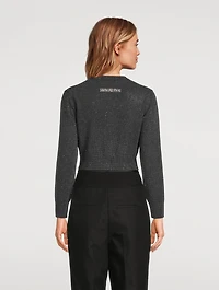 Embellished Shrunken Cardigan