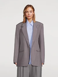 Layered Oversized Blazer With Shirt