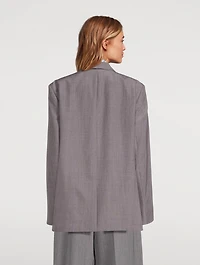 Layered Oversized Blazer With Shirt