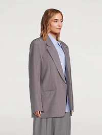 Layered Oversized Blazer With Shirt