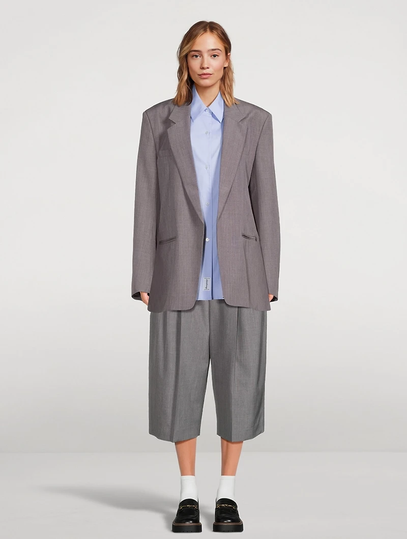 Layered Oversized Blazer With Shirt