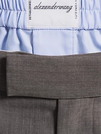 Wide-Leg Culottes With Exposed Boxer Shorts
